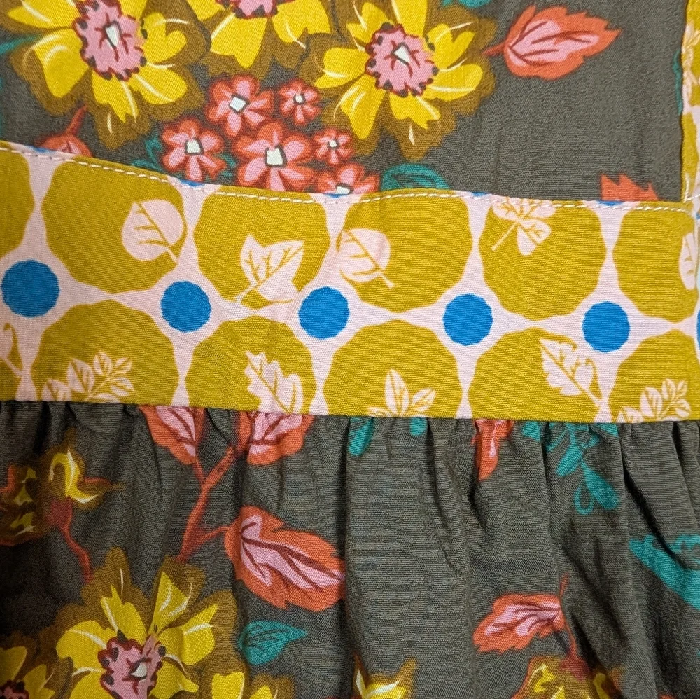 Wildflowers Sundress Girls Size 6 Brown Yellow Floral Fall Colors - Picture 6 of 11